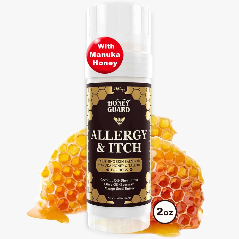Honey Guard™ – Allergy & Itch Relief Dog Healing Balm- Manuka Honey, Tallow, Shea Butter & Mango Seed Oil – 2 oz