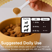 Honey Guard™ – Allergy & Itch Powder for Dogs Extra Strength with Manuka Honey, Quercetin, Colostrum, Krill Oil and Probiotics – 90 Scoops