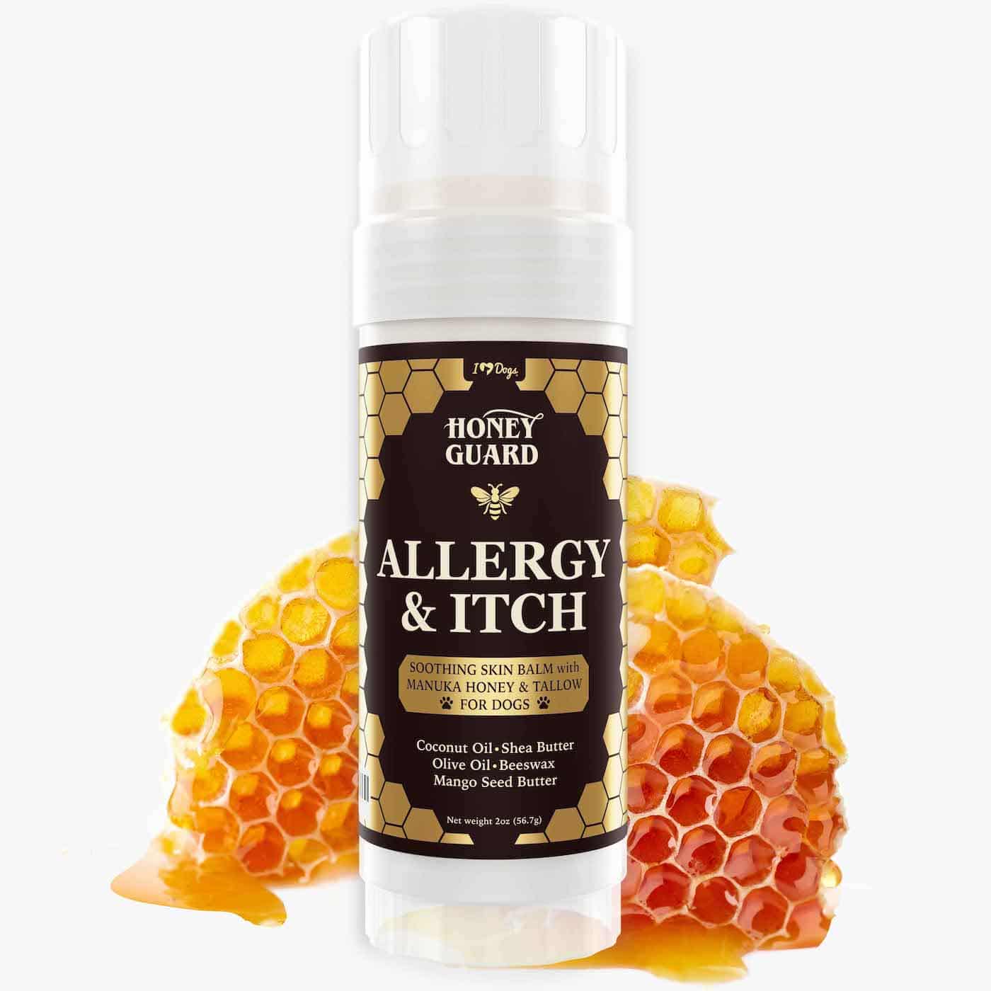 Honey Guard™ – Allergy & Itch Relief Dog Healing Balm- Manuka Honey, Tallow, Shea Butter & Mango Seed Oil – 2 oz