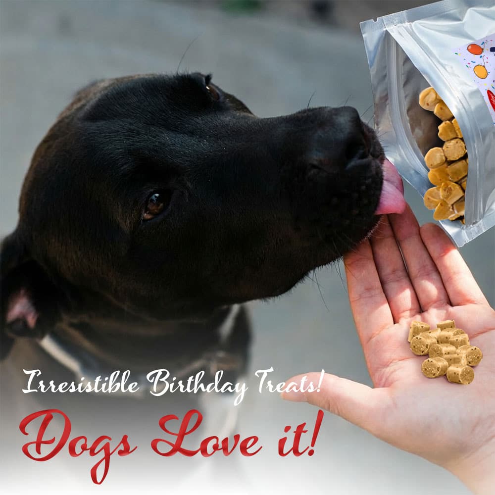 iHeartDogs Birthday Crack Dog Treats with Chicken & Cranberry – 6 oz Bag
