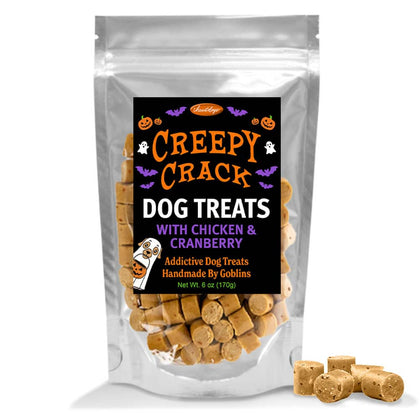 iHeartDogs Creepy Crack Dog Treats with Chicken & Cranberry – 6 oz Bag