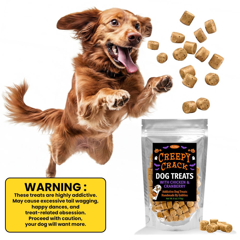 iHeartDogs Creepy Crack Dog Treats with Chicken & Cranberry – 6 oz Bag