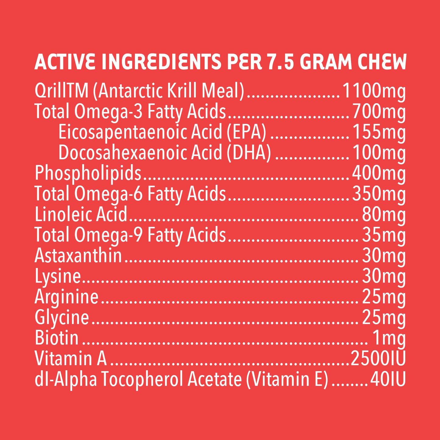 Omega 3-6-9 Select Grain Free Skin & Coat Chews With Pure Antarctic Krill Oil